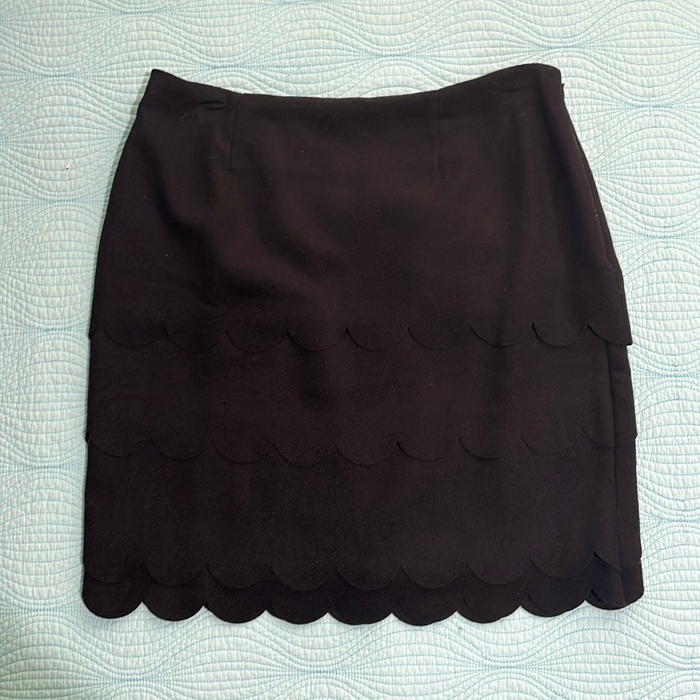 Anthropologie Maeve Scallop Tiered Skirt